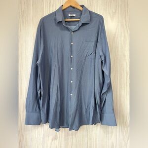 Peter Millar Blue Southern Comfort Long Sleeve Button-Down Shirt Size XXL EUC